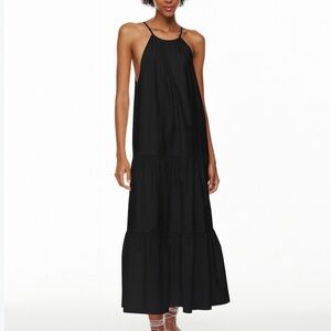 NWT Aritzia Little Moon Plumeria Dress in Black Size Medium